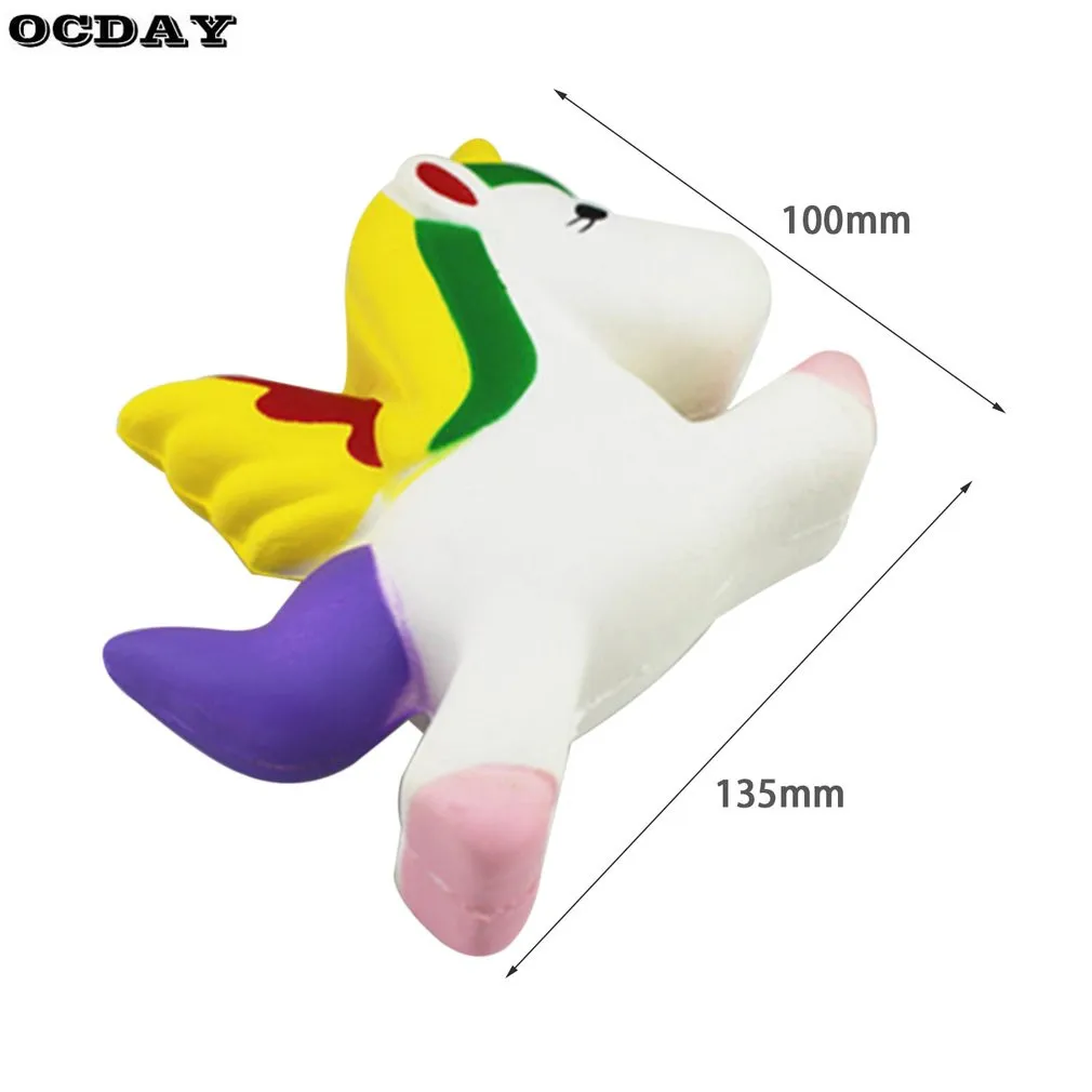 OCDAY 13,5 см Моделирование Летающая лошадь дизайн PU дети взрослые медленно поднимающиеся Jumbo сжимаются Эластичные Игрушки очаровательная игрушка подарок