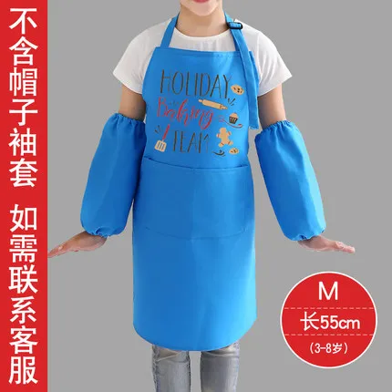 Корейская мода родитель-ребенок детская выпечка висячий фартук на шею грязеотталкивающий свободный выпечка ребенок логотип печать - Цвет: 15