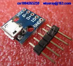 DHL/EMS 400 шт. Женский MICRO USB к DIP 5-контактный Pinboard 2.54 мм micro USB тип 3o