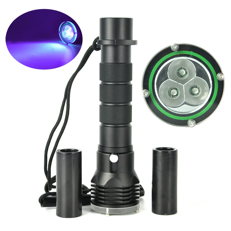 

BORUIT Portable UV Flashlight Violet Light 5050 LED UV Torch 6000LM Purple flashlamp Underwater 18650 Battery Magnetic Switch