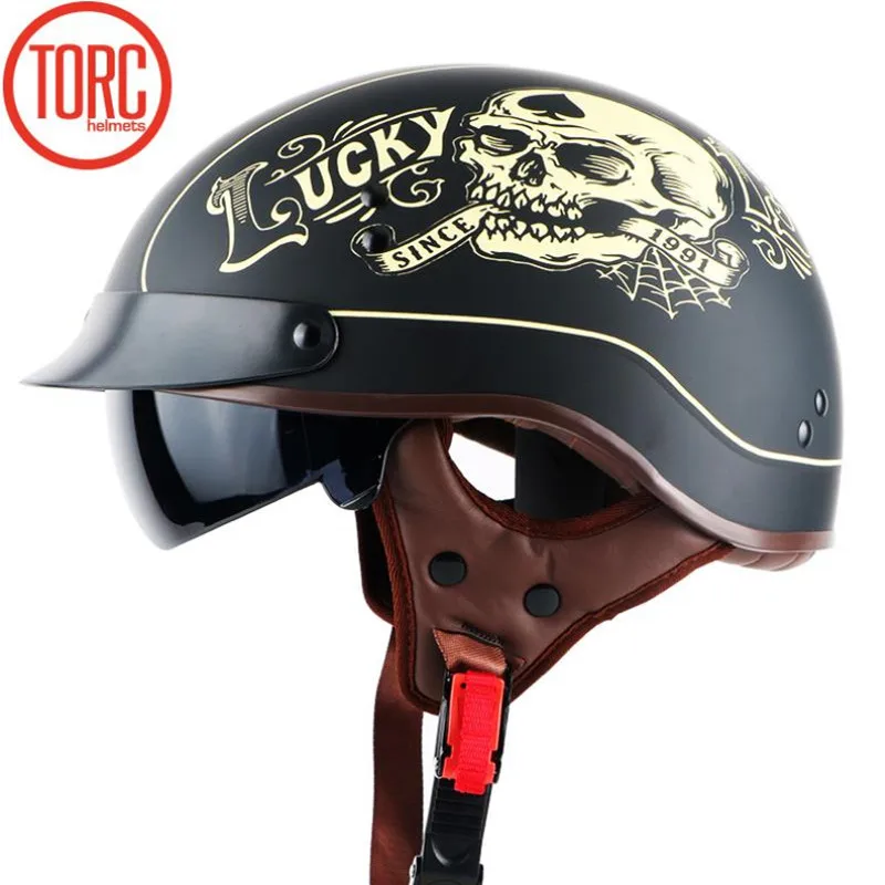 Orgin TORC helmet T55 half face motorcycle helmet with sunglasses DOT