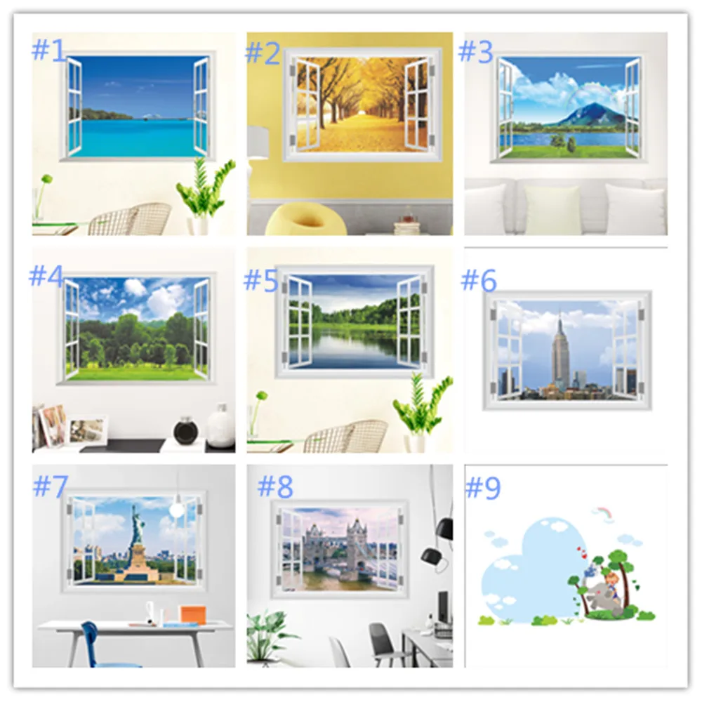 Buy Landscape Series Three Dimensional Stickers Window
