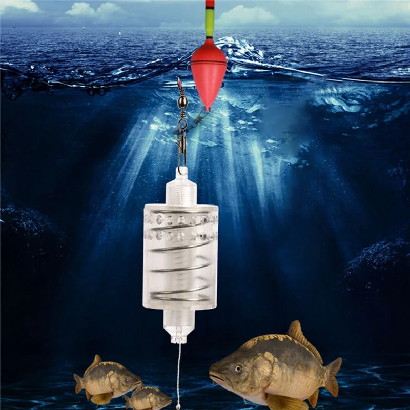 Automatic Fishing Feeder Tackle Lazy Fishing Hooks Trap Spring Cage Bait Container Automatic Fishing Lure Cage