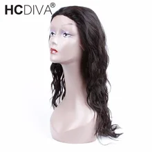 Long Human Hair Wigs 24 inch Black Color For Woman Peruvian Non-Remy Human Hair Wigs Non Lace HCDIVA Hair