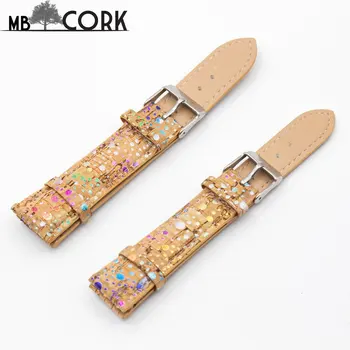

From portugal natural Cork watch strap bands rainbow vegan wood watch bands E-017