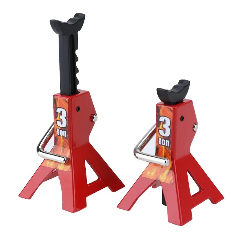 

2 Pcs/Set 3 TON Scale Adjustable Height Metal Jack Stand Repairing Tool for 1/10 D90 Axial Wraith SCX10 Rock Crawler RC Car
