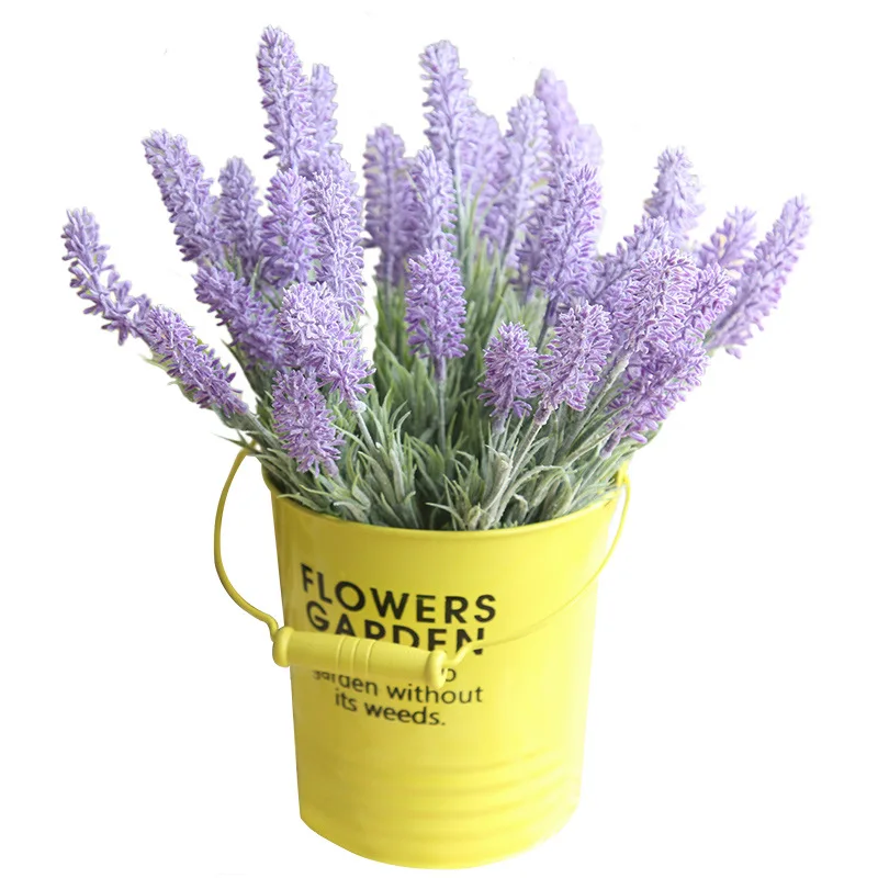 

Artificial Flower Lavender Single Plant Home Garden Decoration Wedding Party Flower Wall Bride Holding Flowers Accessories