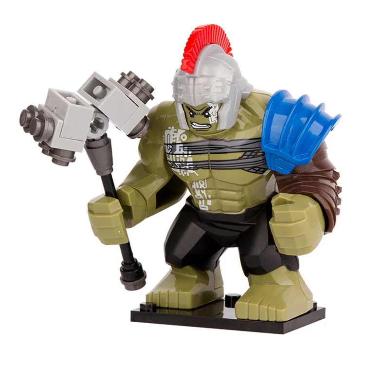 

10pcs xh654 Hulk Buster Green THOR Hulk Cave Troll Lord of the Rings Mines rancor figure Building Block Toys