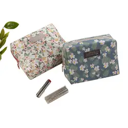 Холщовая Женская Косметическая Туалетная сумка клатч Сумочка для макияжа Органайзер с карманами для путешествия переноска компаньон