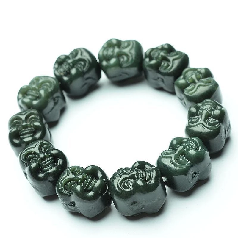 Beautiful China jade Chinese natural jade beads bracelet Beautiful China jade Chinese natural jade beads bracelet