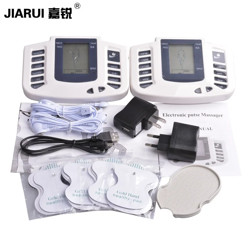 JIARUI Electrical Muscle Stimulator Full Body Relax Therapy Massager Pulse Tens Acupuncture Health Care Slimming Machine+8pads JIARUI Electrical Muscle Stimulator Full Body Relax Therapy Massager Pulse Tens Acupuncture Health Care Slimming Machine+8pads