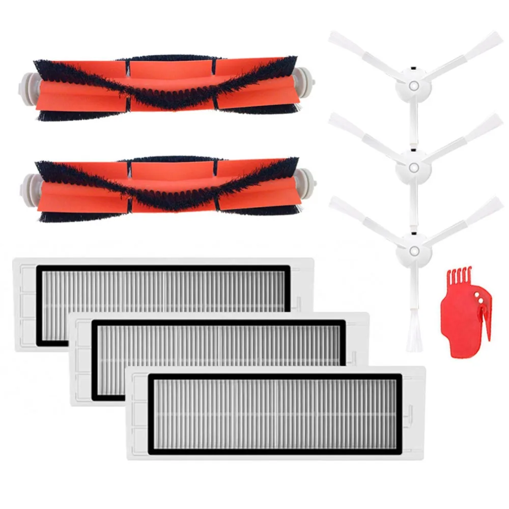 

Accessories for Xiaomi mijia/roborock Robot Vacuum Cleaner Pack of 3 Hepa Filters,2 Main Brushes,1 Cleaning Tool,3 Side Brushes