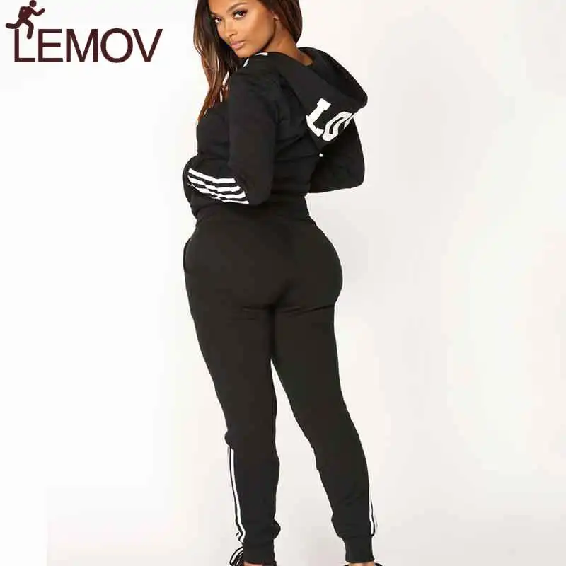 

2Pc Set Running Women Set Pants Tops Clothing Women Tracksuit Crop Hoodies Sweatshirt Sets Casual Wear Casual Ladies Suit Zipper
