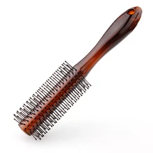 Янтарный круглый щетки локоны Расческа Щетка для волос Антистатические Парикмахерские инструменты#858