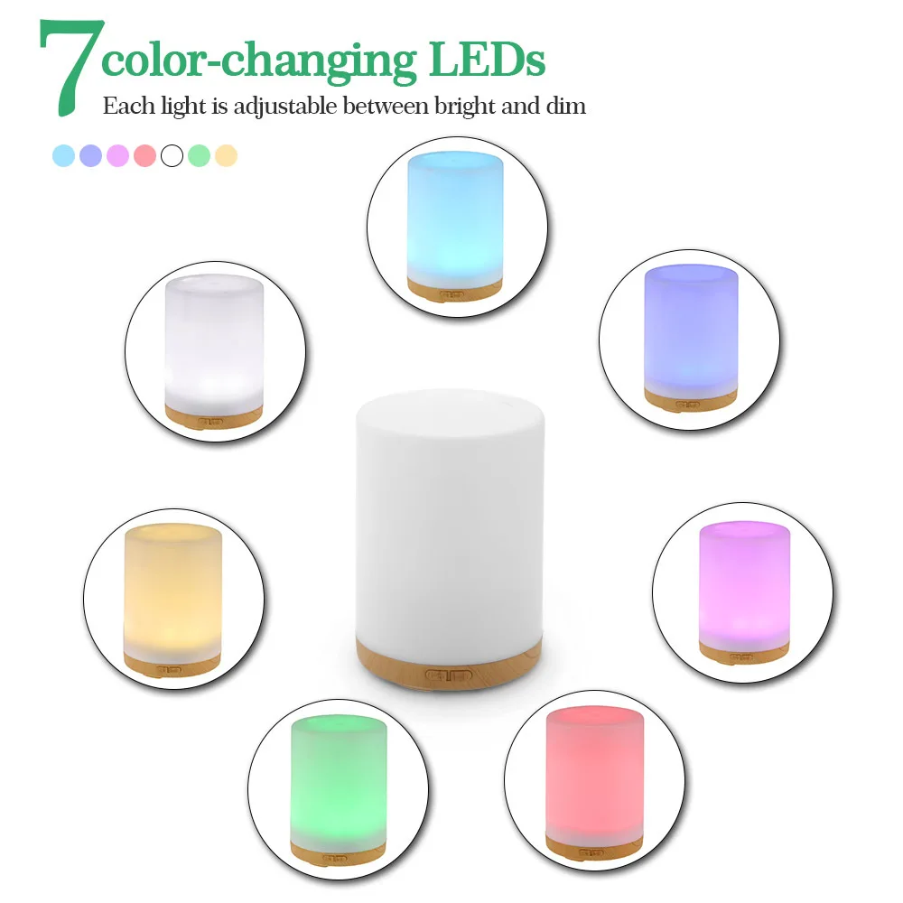 

Explosion Humidifier Aromatherapy Fragrance Lamp 200ml Colorful Creative Wood Green Waistline Aromatherapy Machine