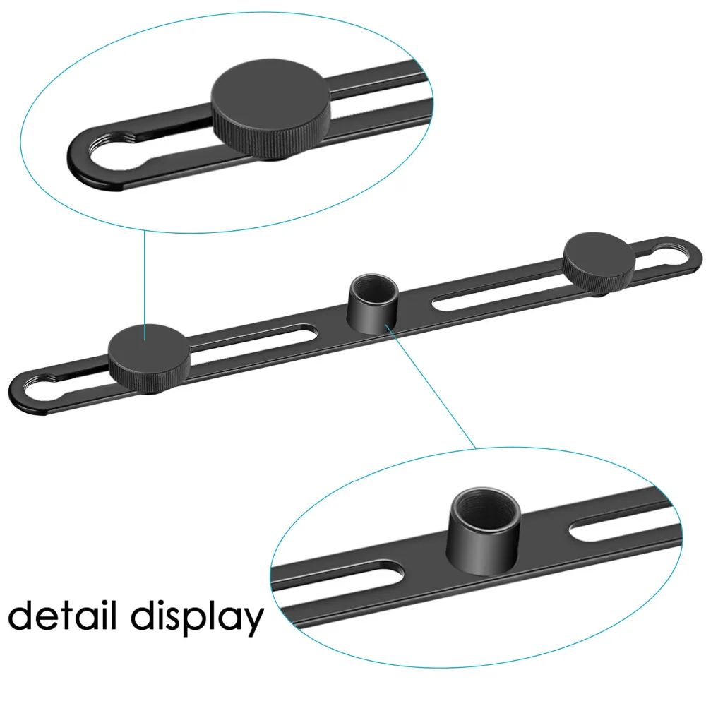 Neewer регулируемый микрофон бар цинковый сплав конструкция с 5/8-дюймовые Шурупы для проведения 2 Mic или бум руки шок крепления