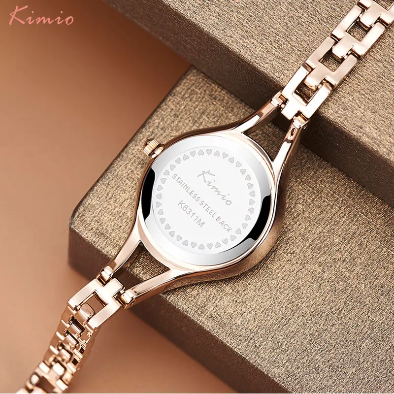 Модные женские часы-браслет от бренда KIMIO, женские кварцевые часы, повседневные женские нарядные часы, наручные часы, Relogio Feminino