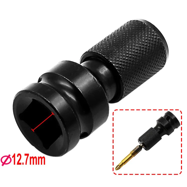 URANN 1pcs 1/2" to 1/4" Hex Power Drill Socket Wrench Adapter Drill