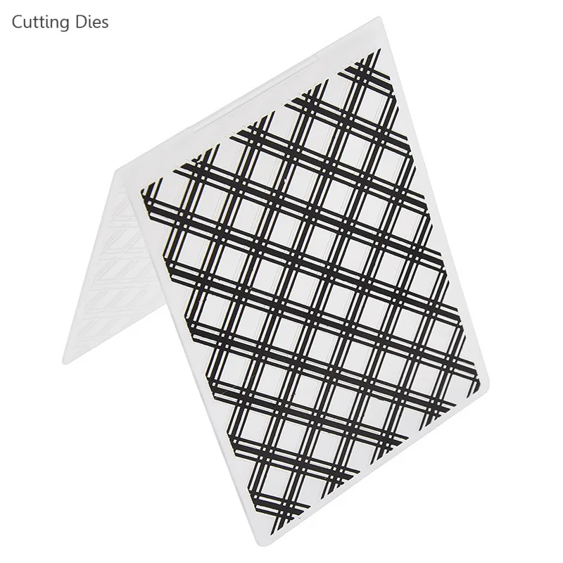 

Grid Design Plastic Embossing Folder For Scrapbook DIY Album Card Tool Plastic Template Stamp Card Making Decoration Supplies