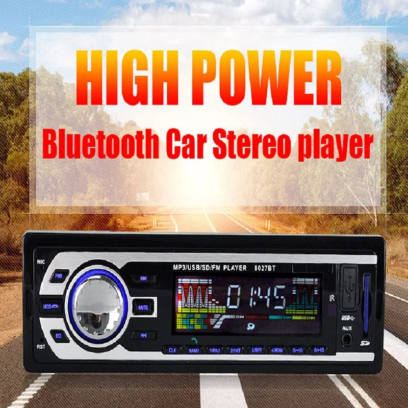 

kebidumei Car multimedia Player 2.5" 12V 1Din Car Radio FM Bluetooth Music Player SD card Flash Drive AUX Mic Hands-free call