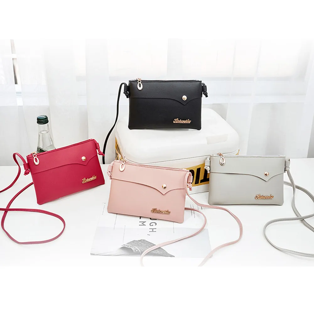 

xiniu Girl Small Bag Women Single Shoulder Bag Rivets Oblique Cross Bag LOGO Letter Females PU Leather Handbags #0318