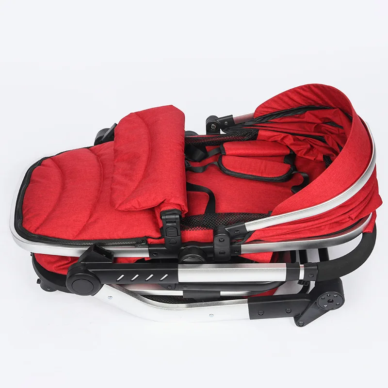 Высокая Ландшафтная детская коляска для новорожденных 3 в 1 с автомобильным сиденьем, дорожная система, откидной стул, спальный корзина, детское безопасное сиденье