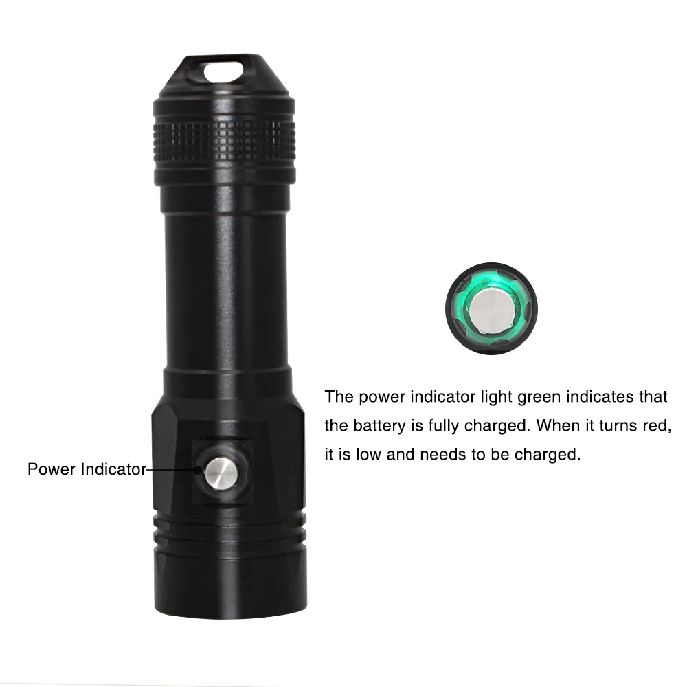 Uranusfire Video Diving Fill Light underwater Lamp XM-L2 XPE led 3 modes White Red Photography Tactical dive torch Flashlight underwater lights