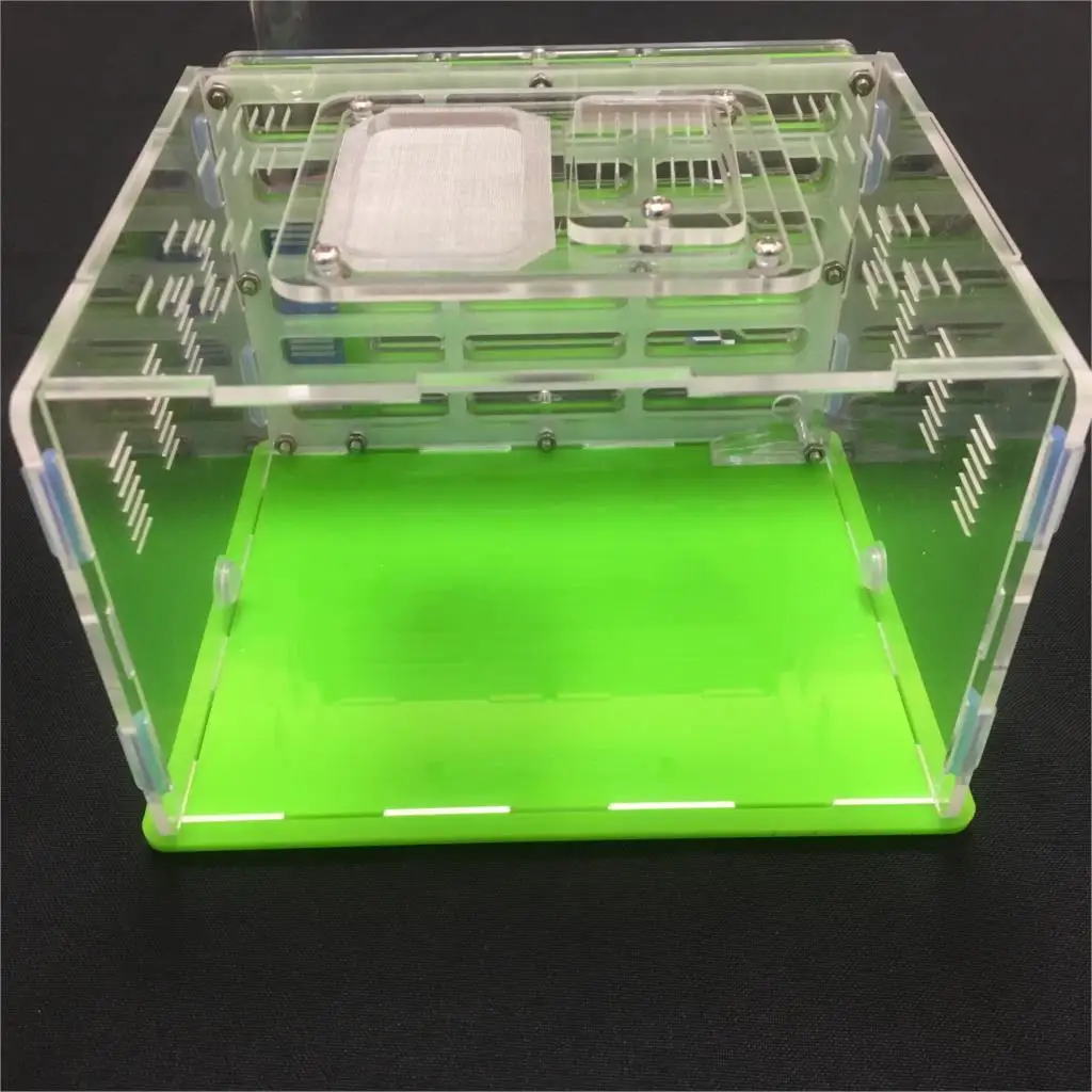 Skup 9 kolorów wilgoci z obszarem karmienia gniazdo mrówek, farma mrówek akryl, gniazdo mrówek owadów s willa nowe zwierzę zaawansowane mania dla mrówek domowych