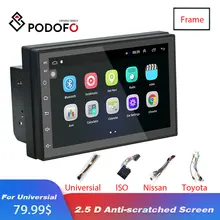 2 Podofo Android 8.1 Din Multimídia rádio Do Carro DVD Player de Vídeo auto Universal Stereo MAPA GPS Para Volkswagen Nissan Kia TOYOTA(China)