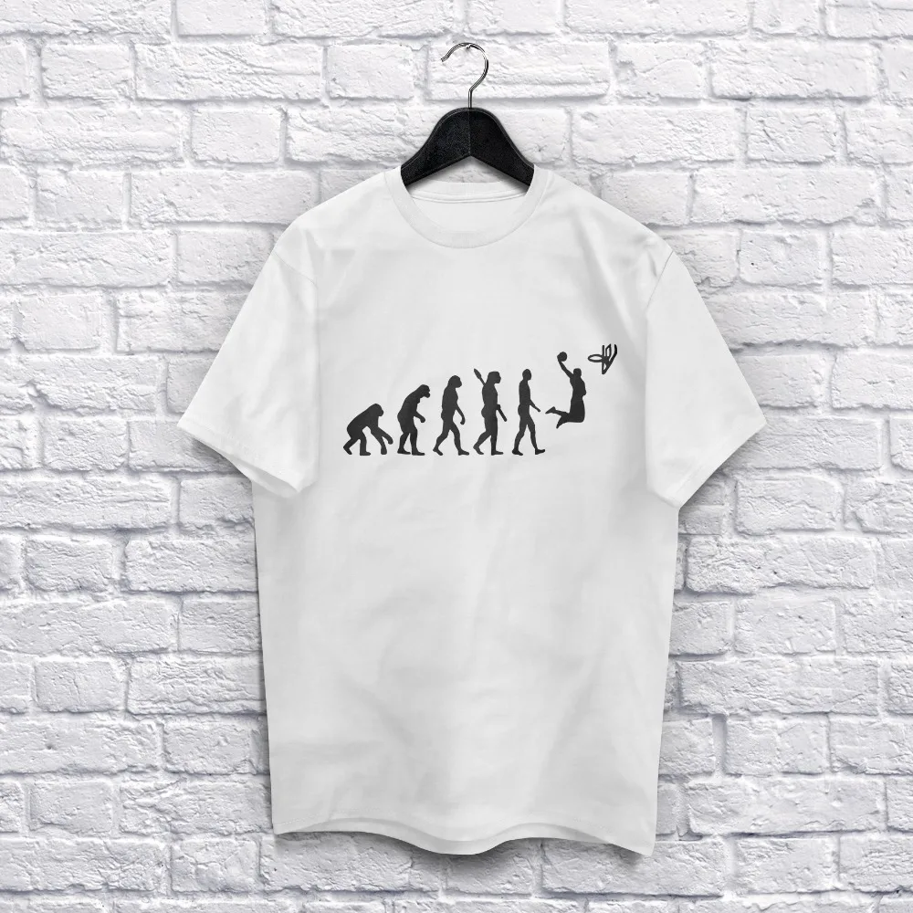 

2019 new human evolution street basketball T-shirt summer new short-sleeved fashion simple Harajuku men and women T-shirt