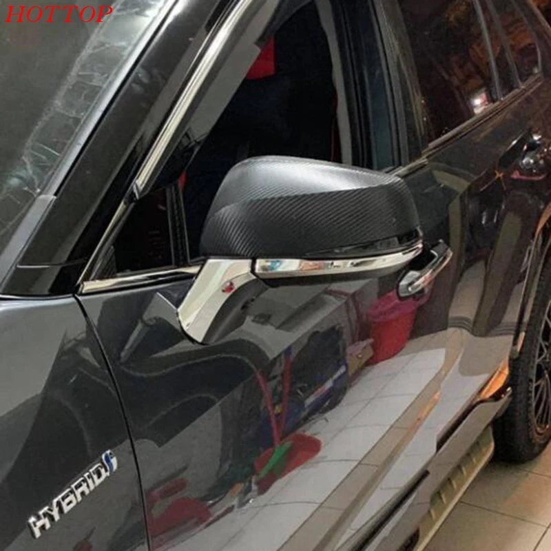 

FOR Toyota RAV4 2019 2020 Car Side Door Rearview Mirror Frame Cover Trim ABS Chrome Decoration Left and Right car accessories