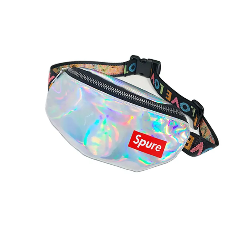 

LXFZQ waist pack laser pocket bag diagonal bag 6 colors fanny pack hologram pouch belt heuptas waist women chest bag holographic