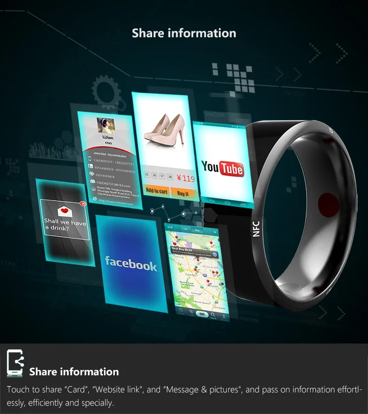 nfc dos dispositivos wearable de jakcom r3