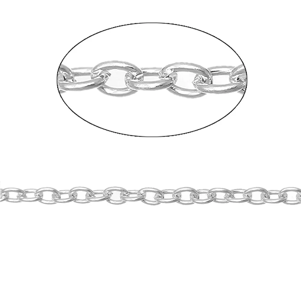 

DoreenBeads 10M silver color Cable Chains Findings 3x2mm (B04020)