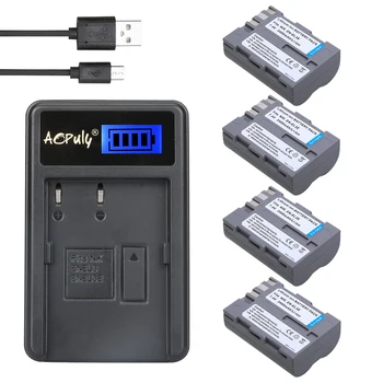 

New 4Pcs EN-EL3E EN-EL3e ENEL3E EN EL3E Replacement Batteries + LCD USB Charger for Nikon D50 D70 D80 D90 D100 D200 D300 D700 z1