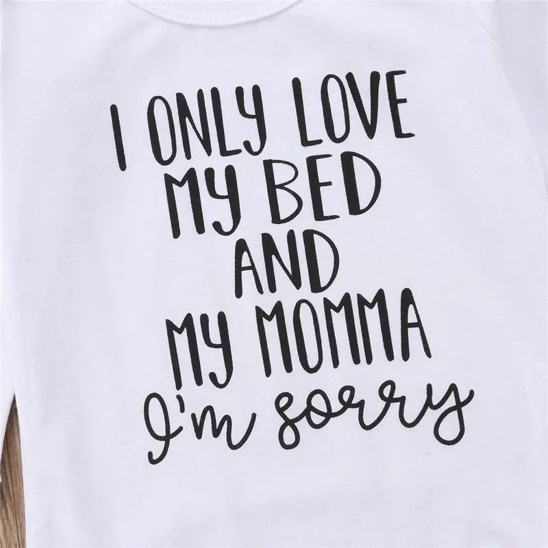 Боди с надписью I lOVE My Momma одежда для маленьких мальчиков и девочек цельный костюм