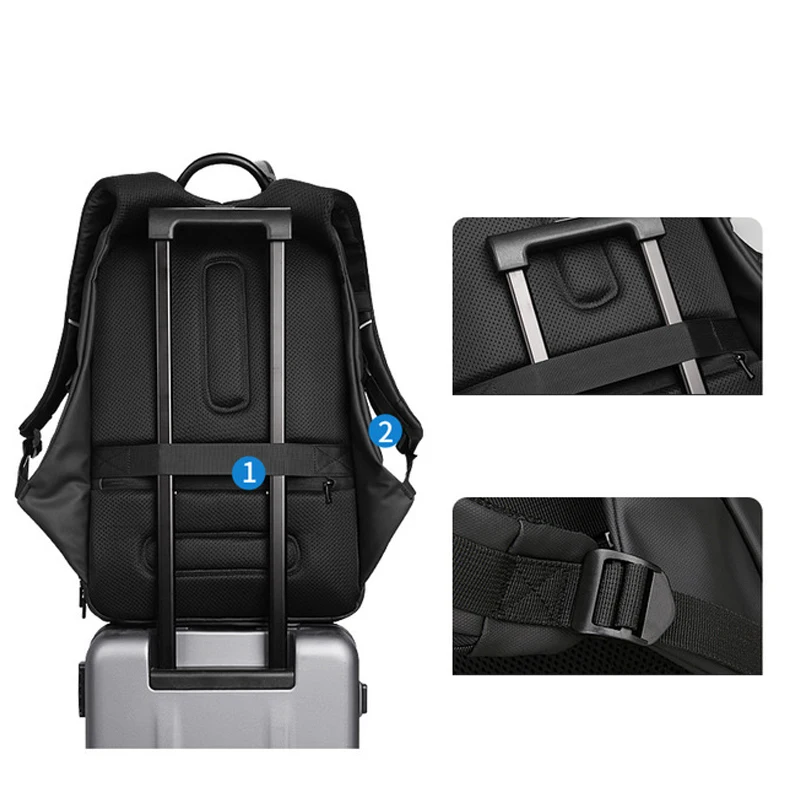 Mark Ryden Men's Multifunctional Backpack USB Charging 17 inch Laptop Bag Large Capacity Waterproof Travel Bags For Men Business