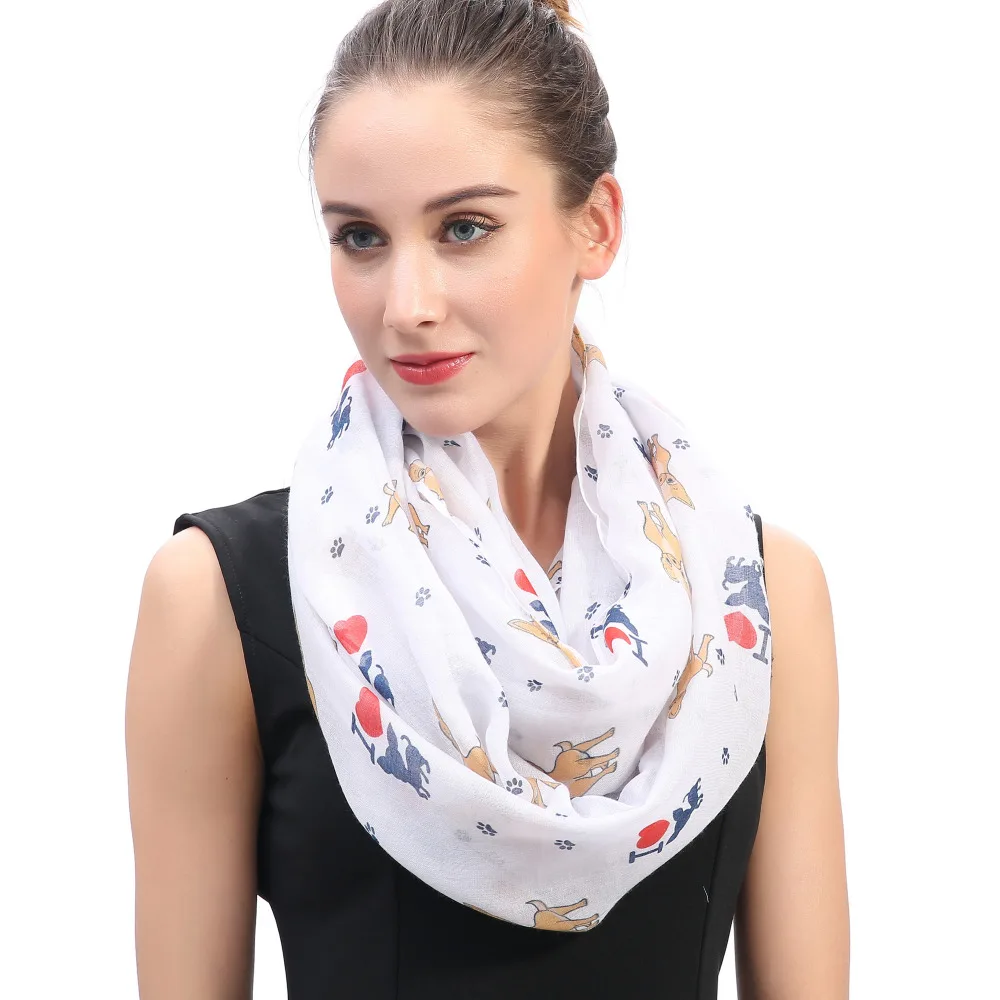 

Chihuahua Dog Pet Animal Print Infinity Loop Scarf Snood Women's Gift Winter Spring Accessories