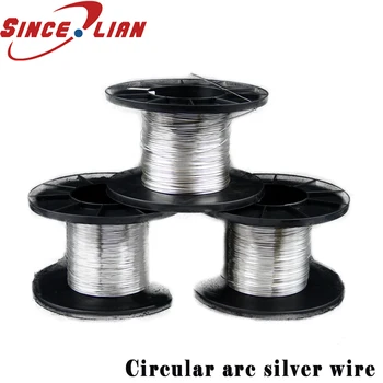 

S925 Pure Silver Wire 1 Meter Arc-Shaped Wire Semi-Circular Silk Woven Beaded Wire Manual DIY Accessories Silver Wire
