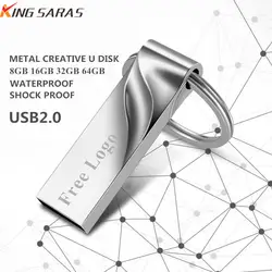 2019 креативный usb флэш-накопитель 128 Гб 64 флэш в виде металлического ключа Флешка 32 ГБ флеш-накопитель 16 ГБ 8 ГБ USB 2,0 флеш-карта памяти