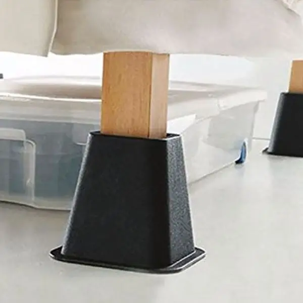  WSFS Hot 4pcs Protecting Furniture Lift Blocks Leg Feet Furniture Risers Aid for 12cm Top raising T