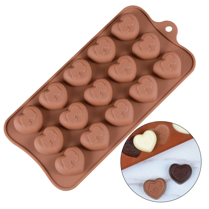 Легкие силиконовые формы для шоколада, для выпечки букв, цветов, 3d формы сердца, формы для выпечки, конфеты, липкий поднос, формы для торта - Цвет: JSC2770