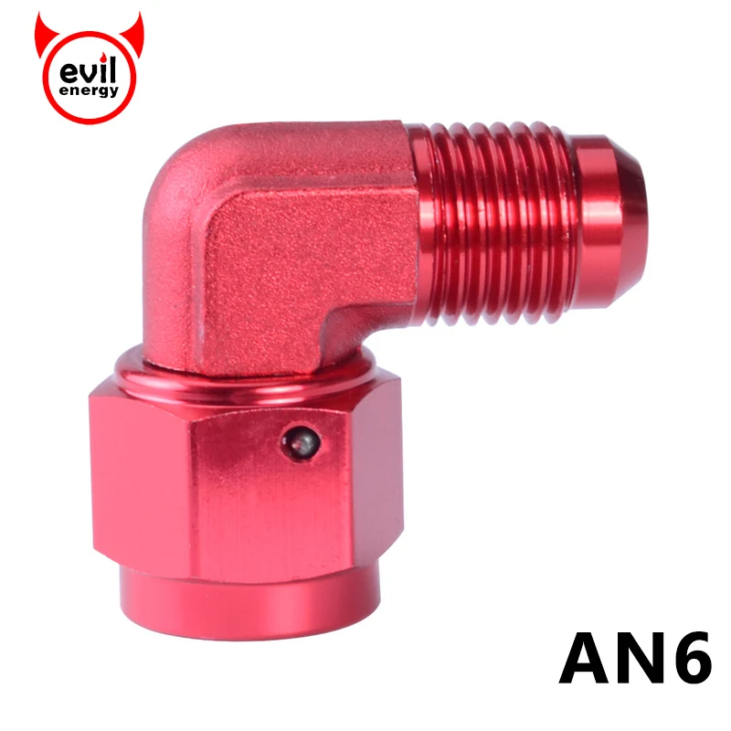6AN 8AN 10AN Female to Male Bulkhead Flare Adapter Swivel Hose Fitting 90Degree 6AN 8AN 10AN Female to Male Bulkhead Flare Adapter Swivel Hose Fitting 90Degree