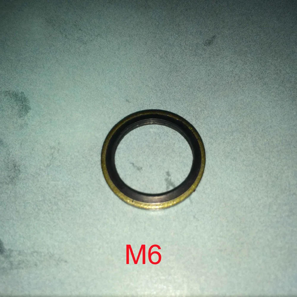 100 PCS Metal Rubber Bonded Oil Plug Gasket O Ring Seal Fit M6in Washers from Home Improvement