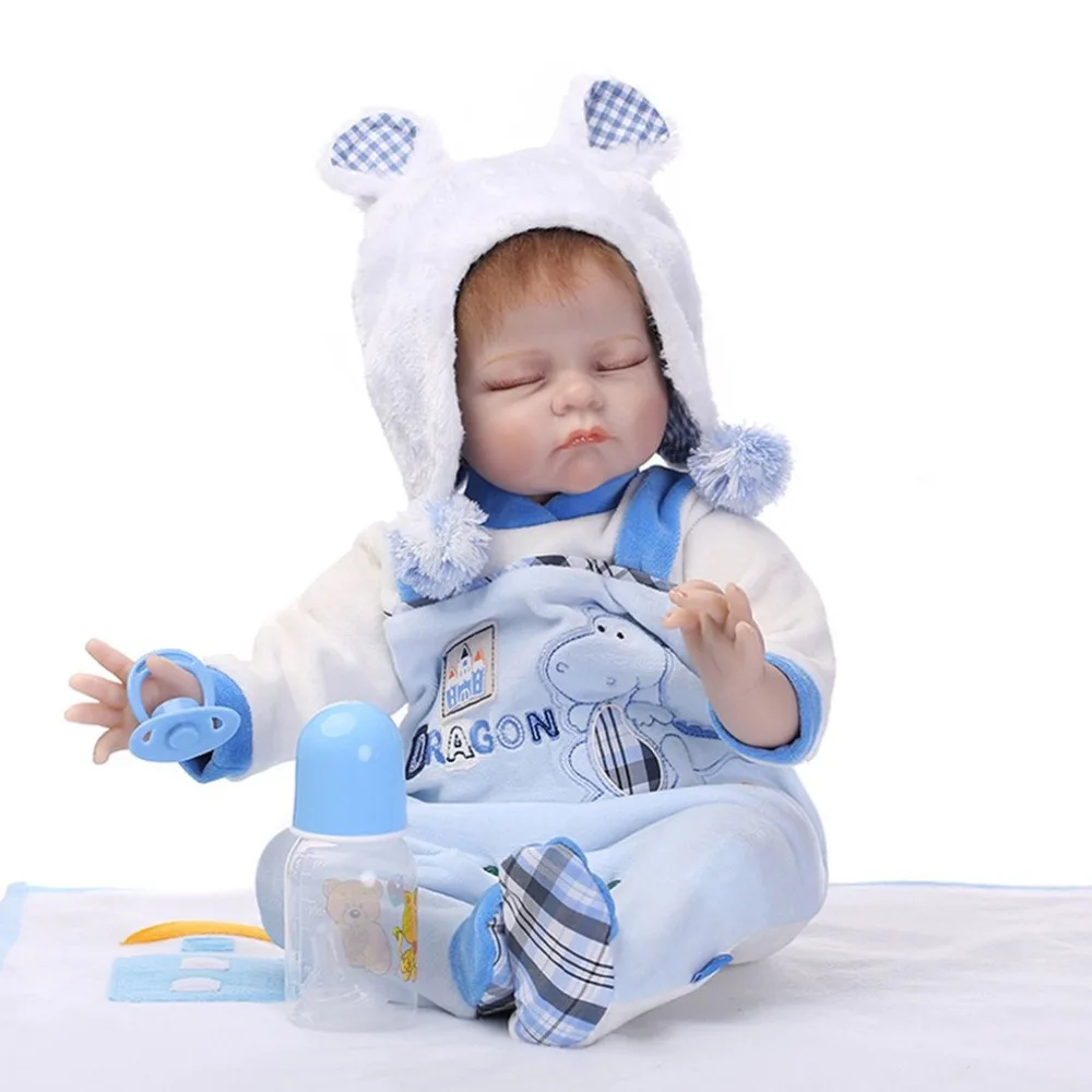 

55cm Lovely Silicone Baby Reborn Doll Baby Doll Toys Girl Kids Bebe Reborn Baby Doll Playmate Doll Toys Birthday Gift For Girls
