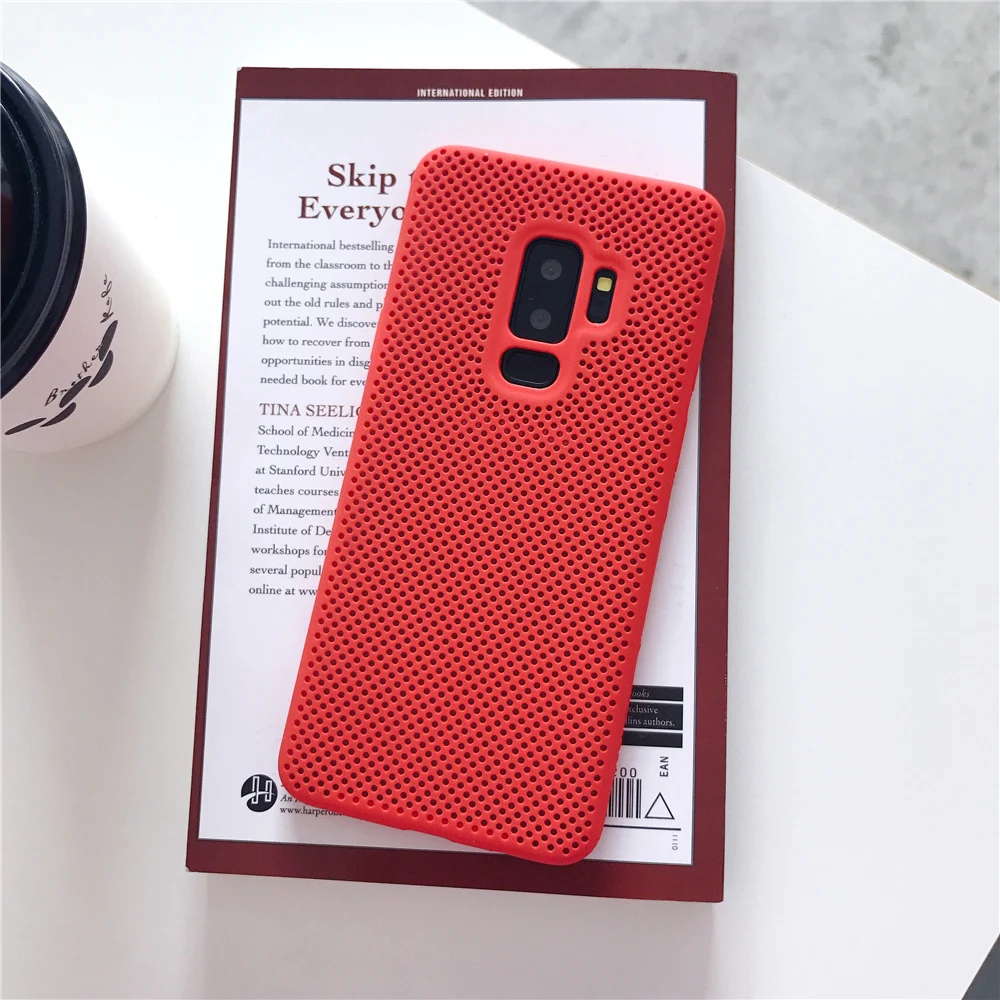 

Case for Samsung Galaxy S8 Popular Net Breathable Phone Case For Samsung S9 Plus Note8 Soft Silicone Cool Hollow Mesh Back Cover