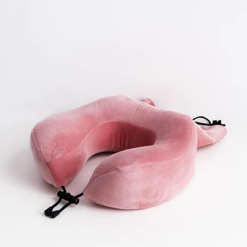 

Memory Foam Travel Pillow 360 Head & Neck Support Thickened on Both Sides with Conjoined Storage Bag Office Nap and Travel-mate