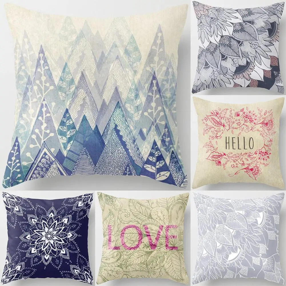 

HOT SALE! Fashion Cushion Cover Mandala Flower Printed Throw Pillow Case Cushion Cover Sofa Home Decor