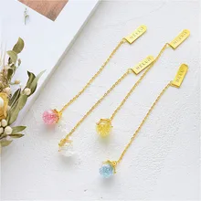 1 шт. прекрасные цветные ювелирные изделия, кулон металлическая закладка скрепки Kawaii канцелярские принадлежности молочный блокнот планировщик этикетка для Биндера зажимы