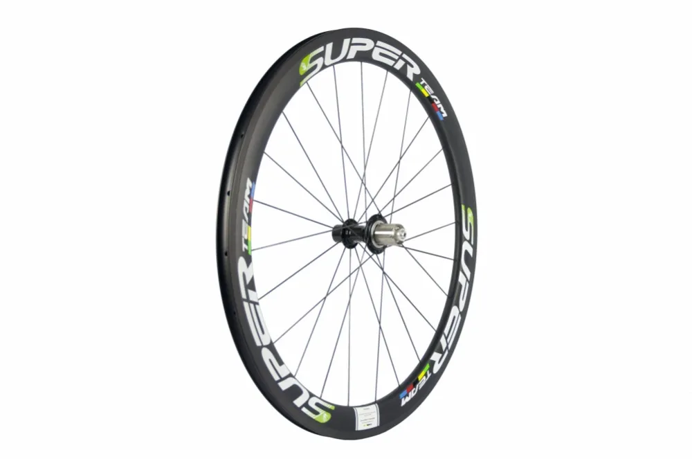 Excellent SUPERTEAM Top Carbon Wheels 50mm Road Wheelset 25mm Width Clincher/Tubular Carbon with USA T11 Handmade Hub Sapim Spoke wheels 3